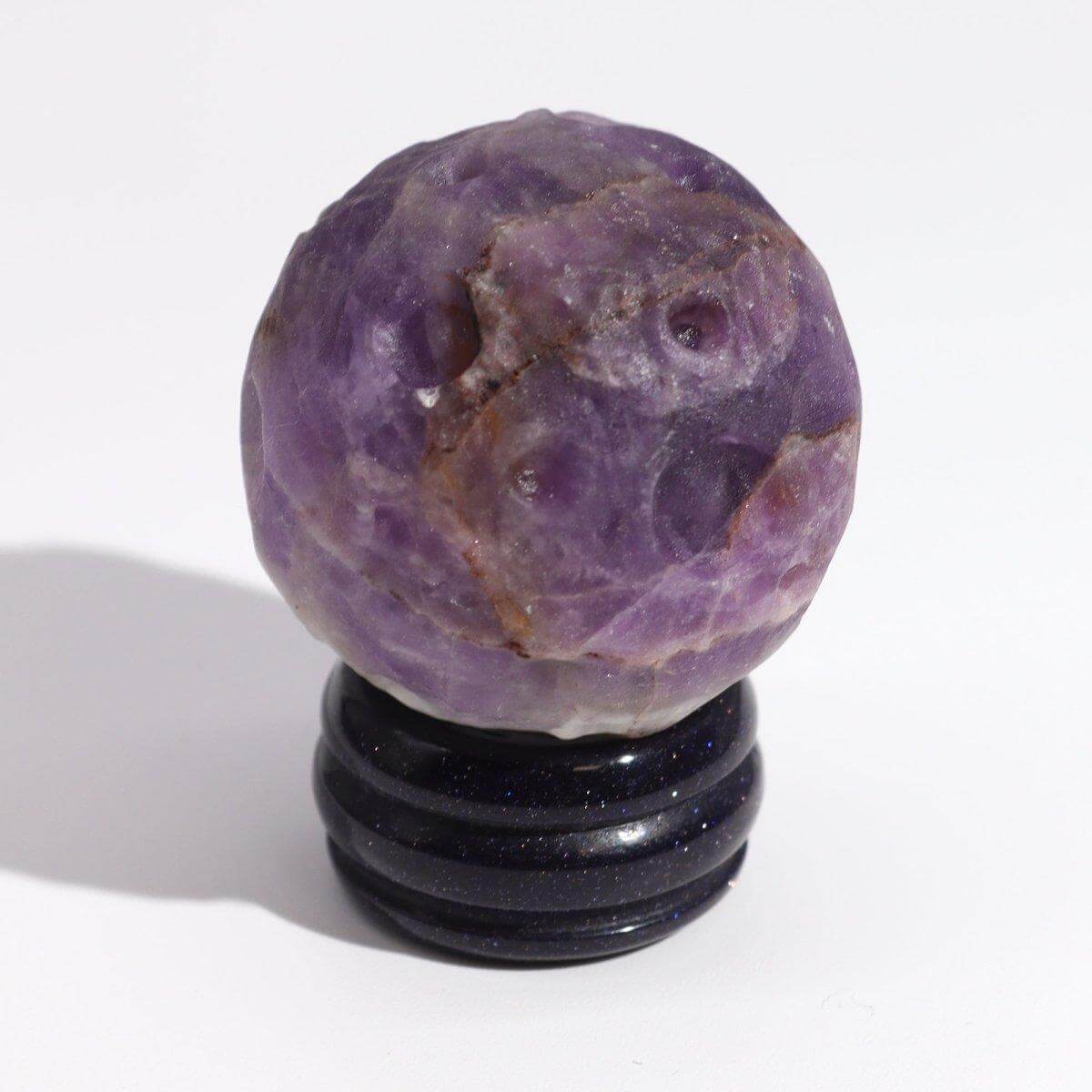 AMETHYST PLANET AUF BLAUEM GOLDSTEIN - STÄNDER - JUPITER - Lapis Mystica - 