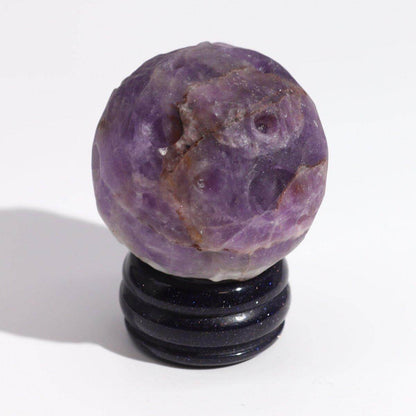AMETHYST PLANET AUF BLAUEM GOLDSTEIN - STÄNDER - JUPITER - Lapis Mystica - 