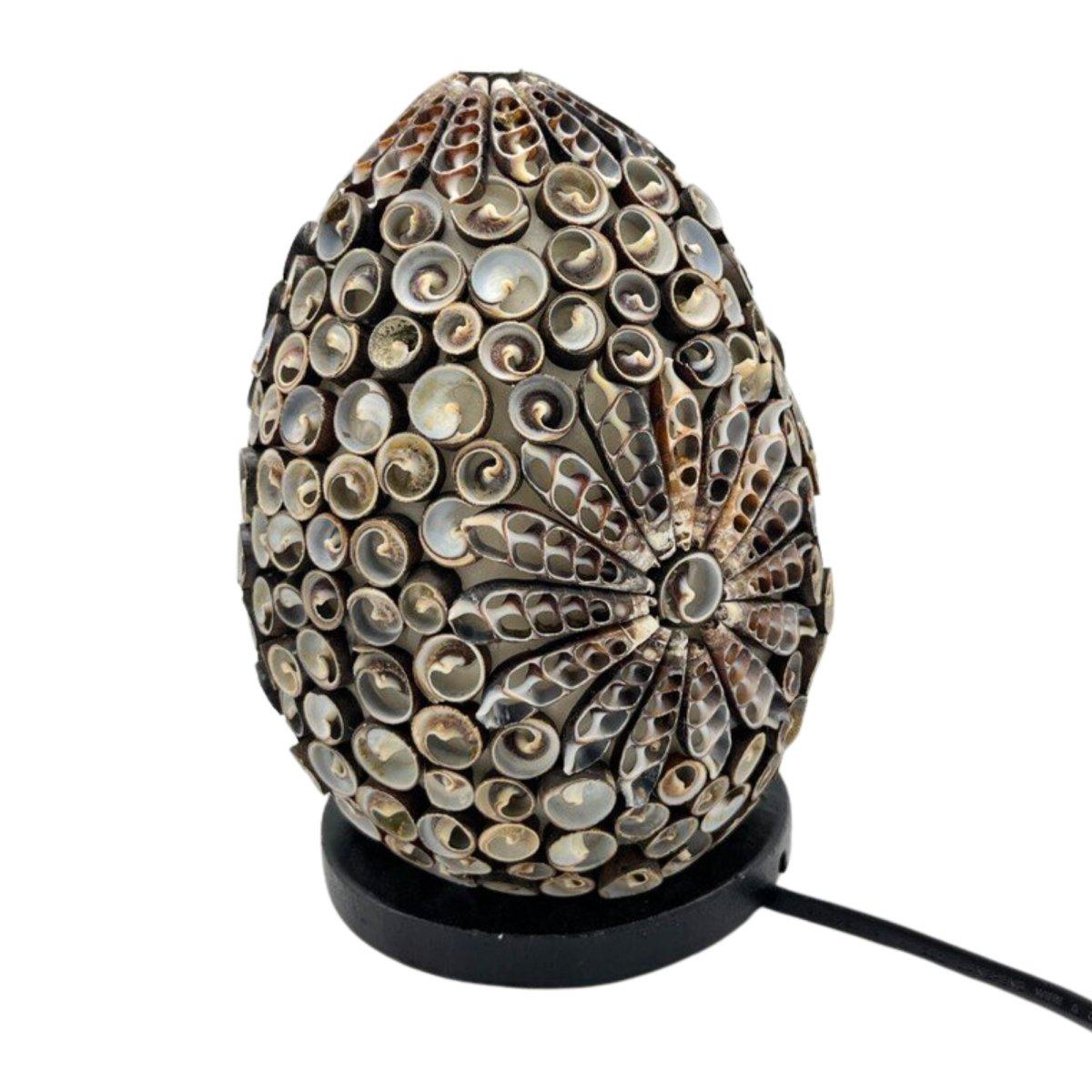 BOHO - MUSCHEL DEKOLAMPE - BRAUN OVAL - Lapis Mystica - 
