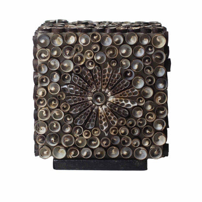 BOHO - MUSCHEL DEKOLAMPE - BRAUN QUADRAT - Lapis Mystica - 