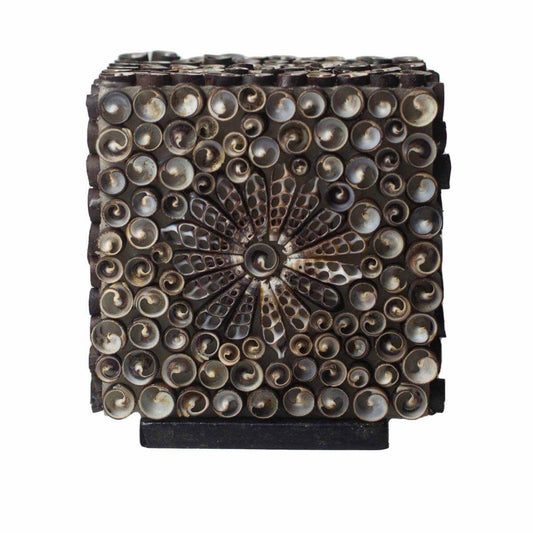 BOHO - MUSCHEL DEKOLAMPE - BRAUN QUADRAT - Lapis Mystica - 