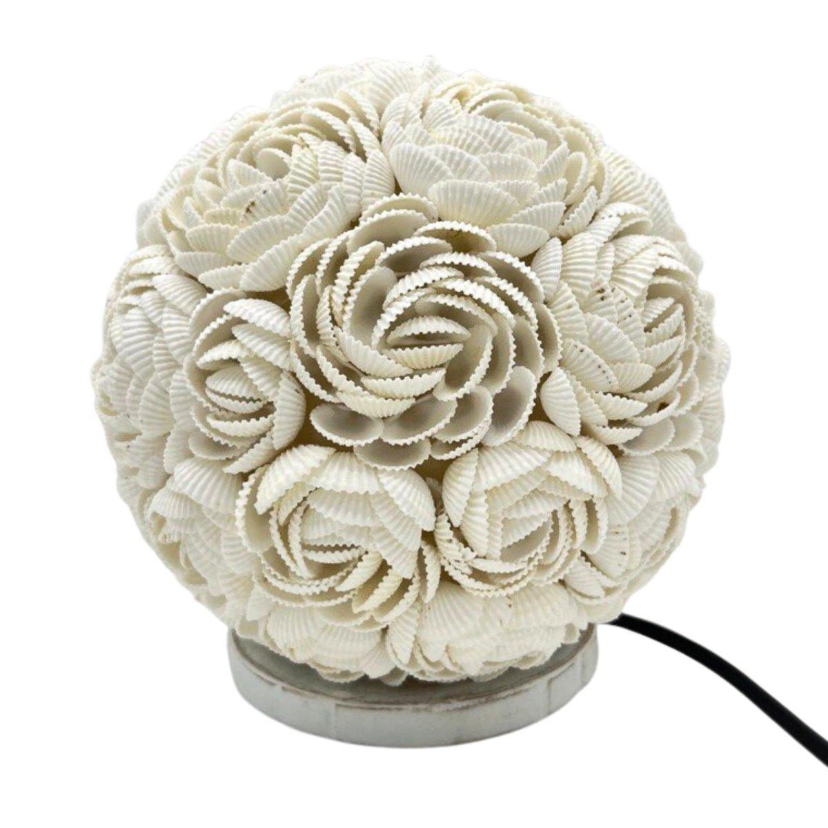 BOHO - MUSCHEL DEKOLAMPE - ROSA KUGEL - Lapis Mystica - 