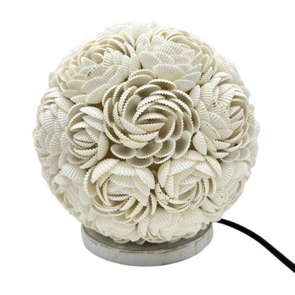 BOHO - MUSCHEL DEKOLAMPE - ROSA KUGEL - Lapis Mystica - 
