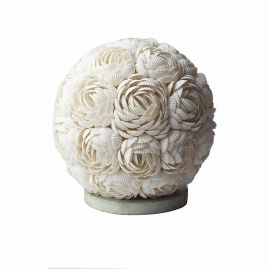 BOHO - MUSCHEL DEKOLAMPE - ROSA KUGEL - Lapis Mystica - 