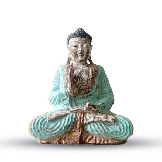 HANDGESCHITZTE BUDDHA - STATUE, VINTAGE MINT - LEHRENDE ÜBERTRAGUNG (30cm) - Lapis Mystica - 