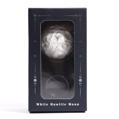 HOWLITH PLANET AUF BLAUEM GOLDSTEIN - STÄNDER - MOND - Lapis Mystica - 