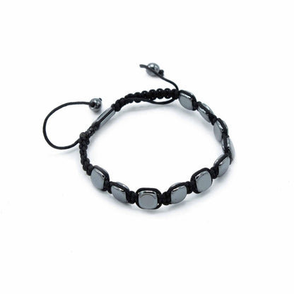MAGNETISCHES HÄMATIT - SHAMBALLA ARMBAND - RUNDE ECKEN - Lapis Mystica - 