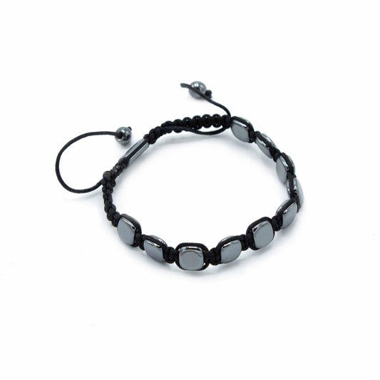 MAGNETISCHES HÄMATIT - SHAMBALLA ARMBAND - RUNDE ECKEN - Lapis Mystica - 