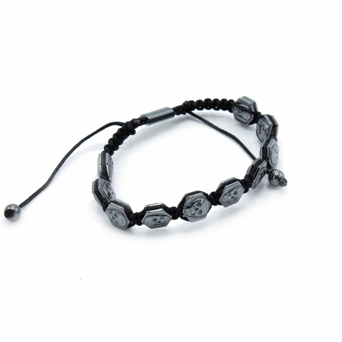 MAGNETISCHES HÄMATIT - SHAMBALLA ARMBAND - SCHÄDEL - Lapis Mystica - 