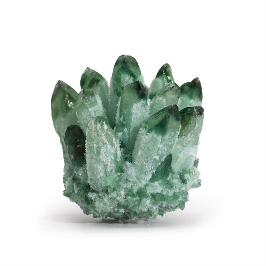 NATÜRLICHER QUARZ - CLUSTER - GRÜNER GEISTQUARZ (ca. 250 - 300g, 8cm) - Lapis Mystica - 