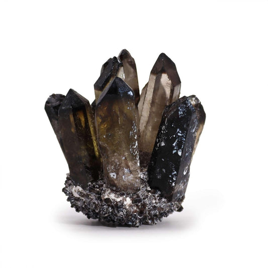 NATÜRLICHER QUARZ - CLUSTER - RAUCHIGER GEISTQUARRZ (ca. 250 - 300g, 8cm) - Lapis Mystica - 