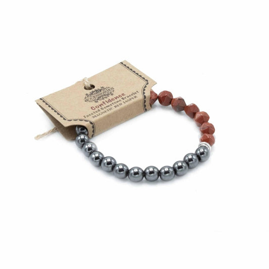 ROTER - JASPIS MAGNETARMBAND - SELBSTVERTRAUEN - Lapis Mystica - 