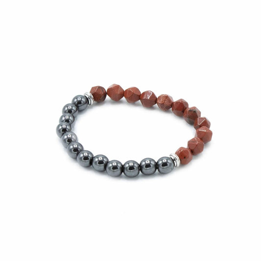 ROTER - JASPIS MAGNETARMBAND - SELBSTVERTRAUEN - Lapis Mystica - 