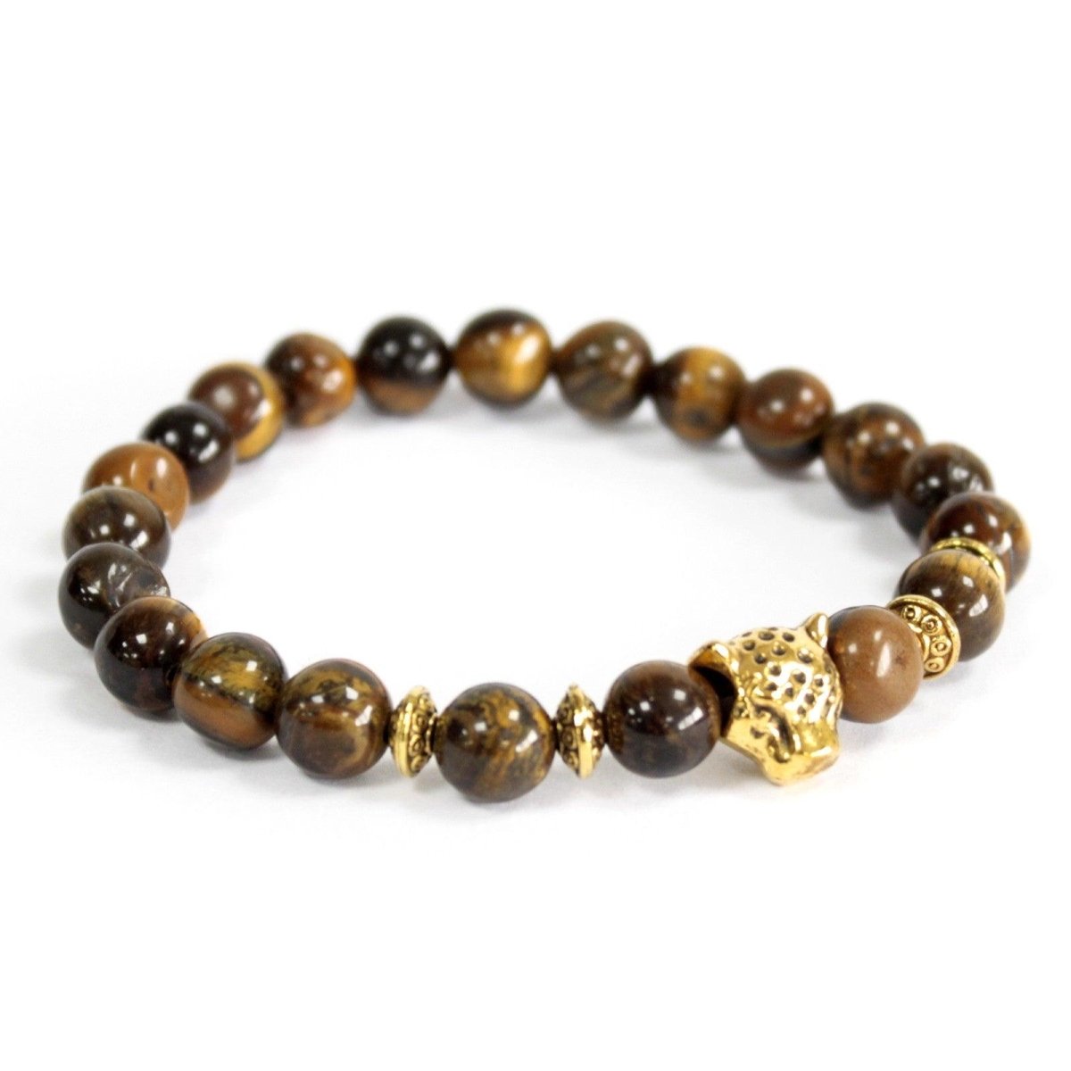 TIGERAUGE EDELSTEINARMBAND - GOLDENER TIGER - Lapis Mystica - 
