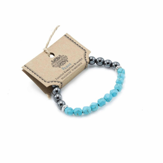 TÜRKIS MAGNETARMBAND - FRIEDEN - Lapis Mystica - 